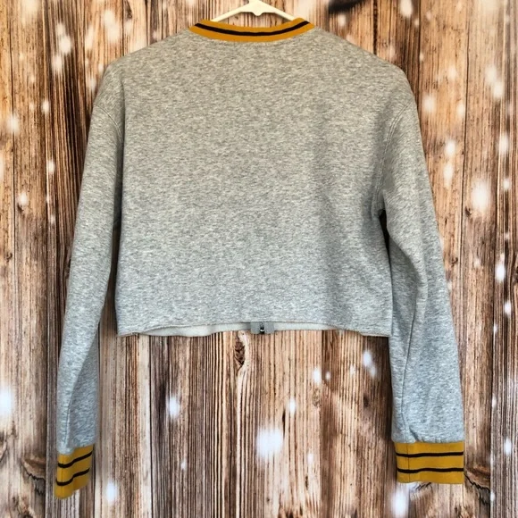 Garage Varsity Style Chicago 1975 Long Sleeve Zip Up Crop Sweatshirt - Picture 8 of 8